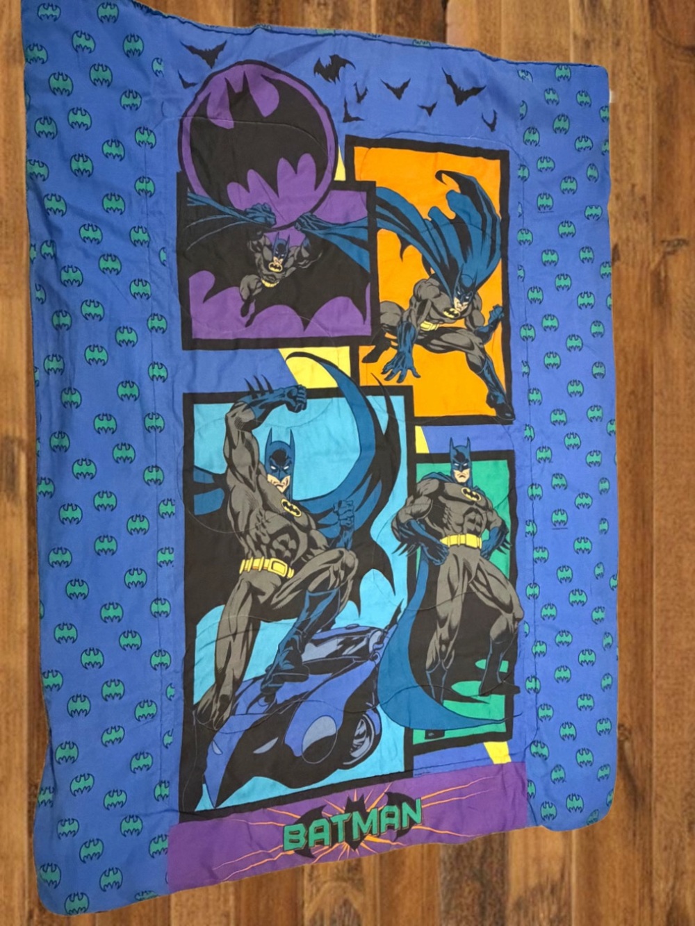 Rare Vintage Batman Comforter Twin Size DC Comics 90s Bedding